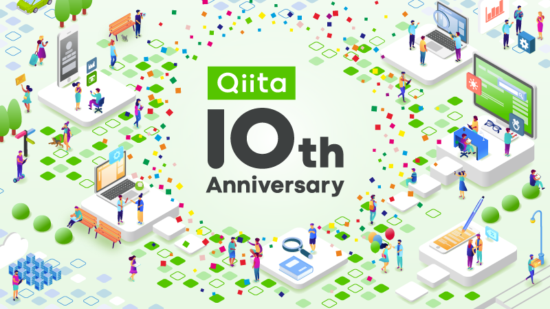 Qiita 10th Anniversaryのグラフィック